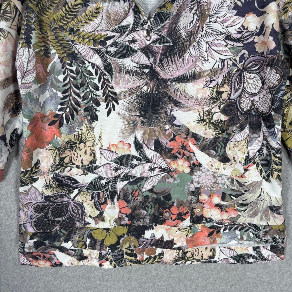 Christopher Banks Shirt Large Floral Paisley 1/4 … - image 3